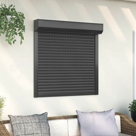 Vidaxl – Volet roulant manuel aluminium 100x100 cm anthracite – Haute isolation thermique et acoustique – Résistance à l'abrasion et intempéries