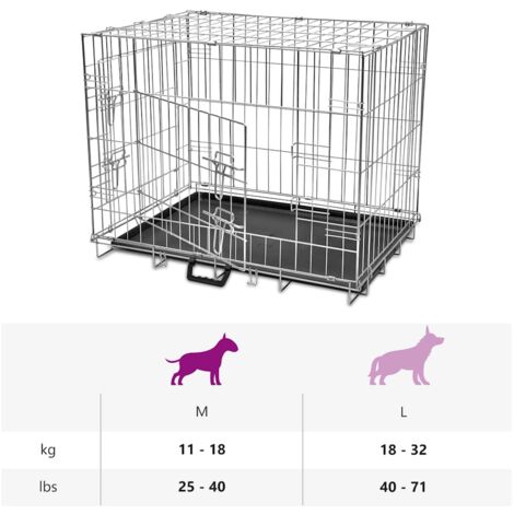 Cage métallique et pliable pour chiens M vidaXL