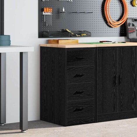 Armoire de rangement de garage noir 40x51x85 cm bois de pin vidaXL