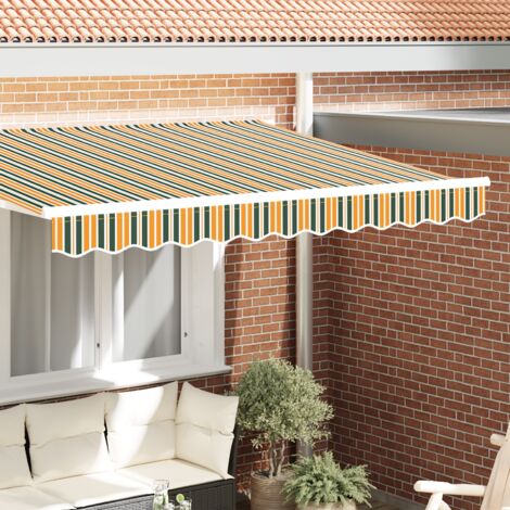 vidaXL Remplacement de lambrequin Vert et jaune 3,5 m Polyester (1/5)