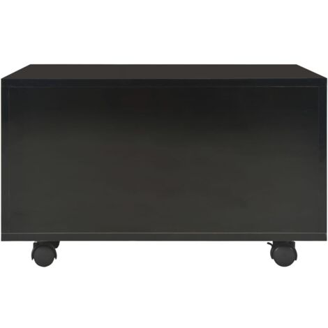 Table basse Noir brillant 60x60x35 cm Bois d'ingénierie vidaXL