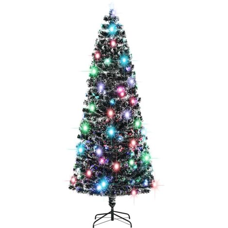 vidaXL Arbre de Noël pré-éclairé avec support et LED 240 cm fibre optique