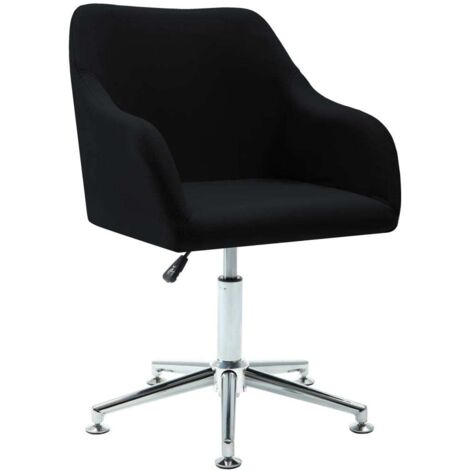 Chaise pivotante à manger noir tissu vidaXL (1/5)
