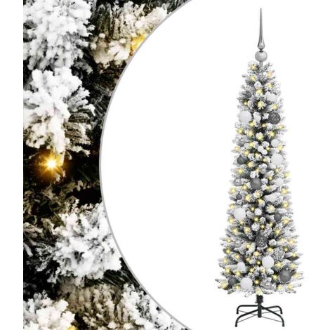 Sapin de Noël artificiel Blanc 150 cm PVC, métal et plastique vidaXL (1/5)