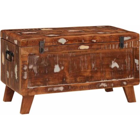 Boîte de Rangement 70 x 35 x 40 cm bois de récupération massif vidaXL