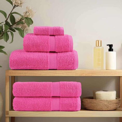 Gants de Toilette SOLUND Rose Coton vidaXL