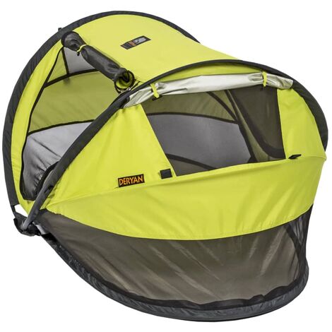 Deryan Lit D Enfant De Voyage Avec Moustiquaire Vert Citron Modele 2