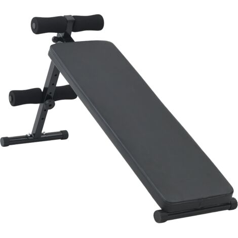 Banc pour abdominaux Noir 124 x 33,5 x 55 cm vidaXL (1/5)