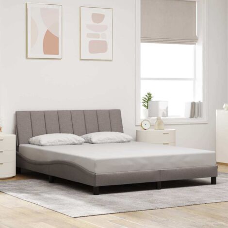 vidaXL Cadre de lit sans matelas Hanko taupe 160x200 cm tissu (1/5)