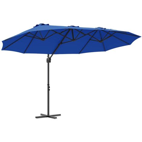 Parasol Azur 372 x 198 x 243 cm Polyester et Aluminium vidaXL