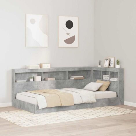 Tête de lit de rangement Gris béton 75 cm Bois d'ingénierie vidaXL