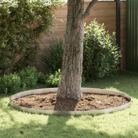 Bordure de Pelouse Argent 450 x 0,05 x 15 cm Acier inoxydable vidaXL