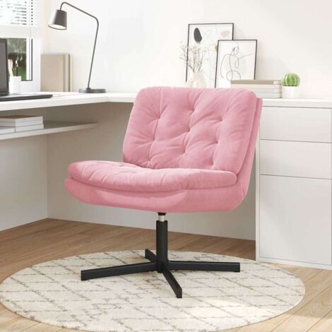 Fauteuil relaxant pivotant Rose 63 x 75 x 76 cm Velours vidaXL (1/5)