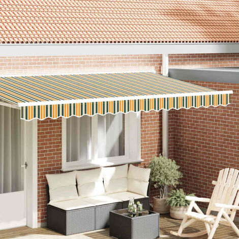 Remplacement de lambrequin Vert et jaune 4 m Polyester vidaXL (1/5)