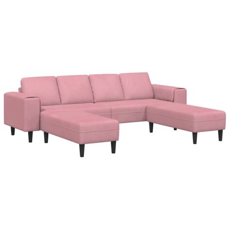 Ensemble de Canapés Rose Velours vidaXL (1/5)