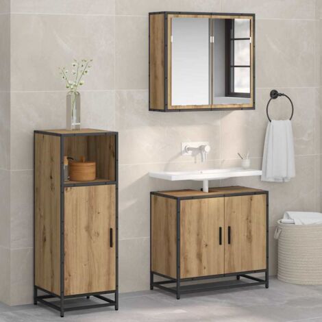 Ensemble de mobilier de salle de bain Chêne artisanal vidaXL