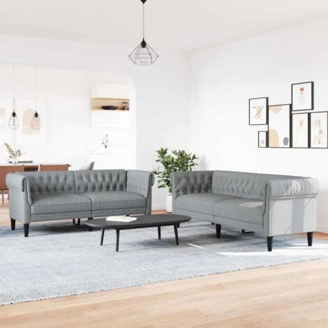 Ensemble de Canapés Gris clair tissu vidaXL (1/5)