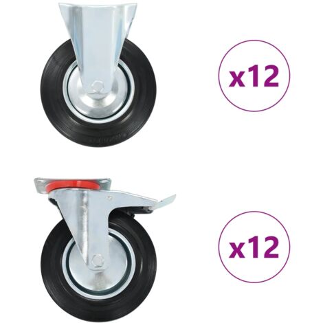 24 pcs Roulettes 200 mm vidaXL (1/5)