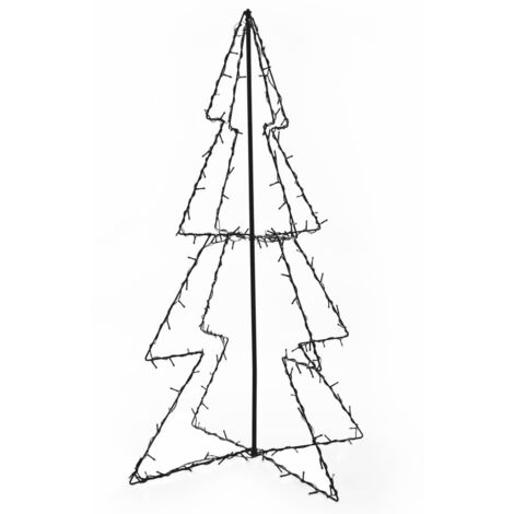 Arbre de Noël cône 160 LED d'intérieur/d'extérieur 78x120 cm