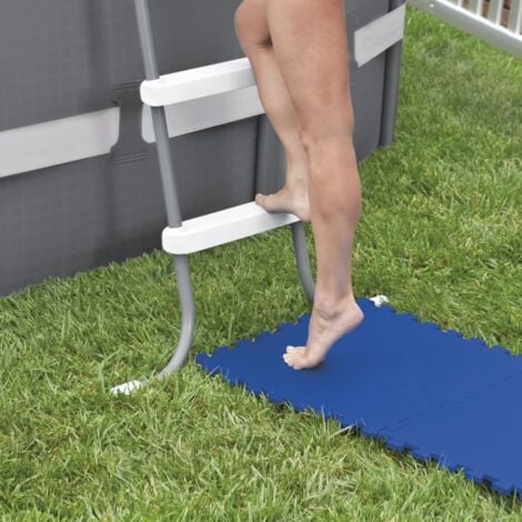 Bâches de sol de piscine 8 pcs 50 x 50 cm Bleu INTEX