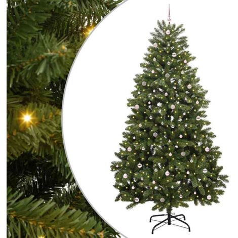 vidaXL Sapin de Noël artificiel Vert 300 cm PVC et métal