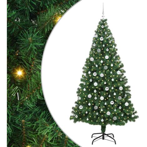 Sapin de Noël artificiel Vert 210 cm PVC, Acier et Plastique vidaXL (1/5)