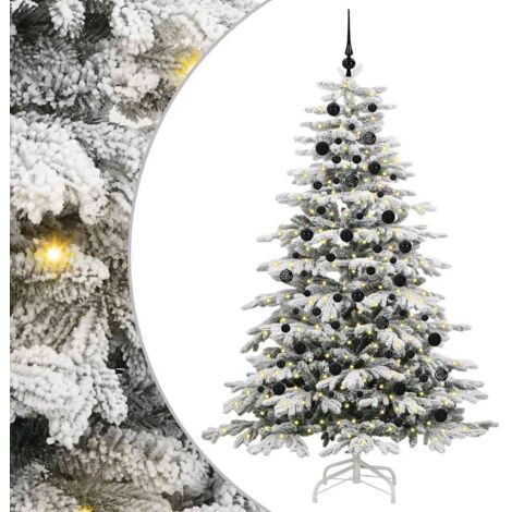Sapin de Noël Artificiel à Branches Articulées Blanc 210 cm vidaXL (1/5)