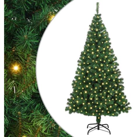 Sapin de Noël artificiel Vert 180 cm PVC, Acier et Plastique vidaXL (1/5)