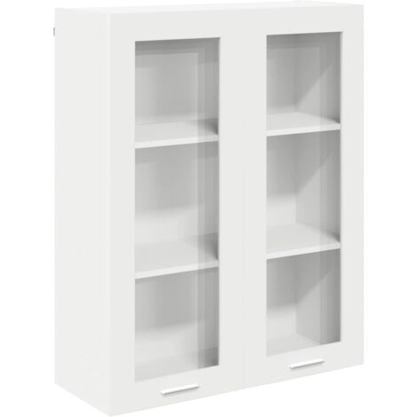 Armoire suspendue Blanc 80 x 31 x 100 cm Bois d'ingénierie vidaXL (1/5)