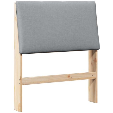 Tête de lit capitonnée Gris clair 80 cm Pin massif vidaXL (1/5)