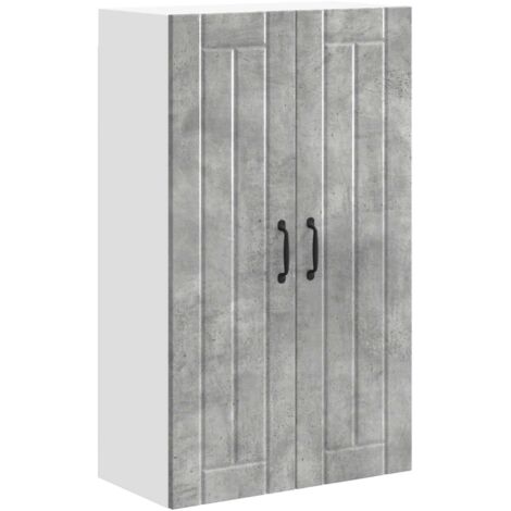 vidaXL Meuble mural LUCCA Gris béton 60 x 31 x 100 cm