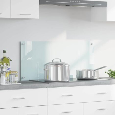 Crédence de cuisine Lait 90 x 40 cm verre trempé vidaXL