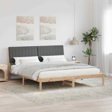 Cadre de lit avec tête de lit Marron 180 x 200 cm Pin massif vidaXL (1/5)