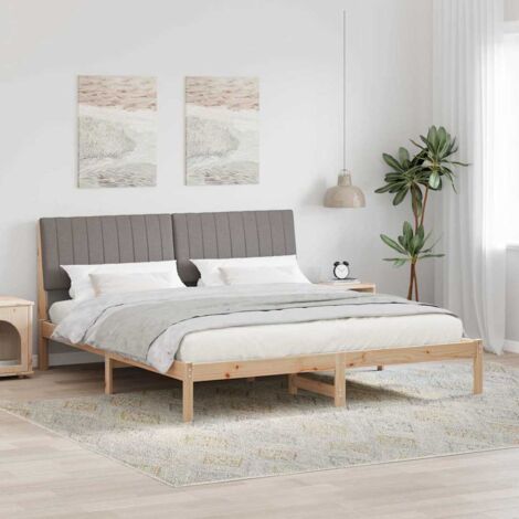 Cadre de lit avec tête de lit Marron 180 x 200 cm Pin massif vidaXL (1/5)