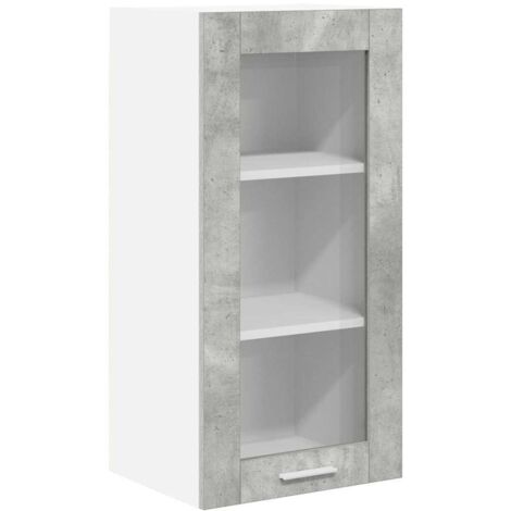 Armoire suspendue Gris béton 40 x 31 x 80 cm Bois d'ingénierie vidaXL (1/5)