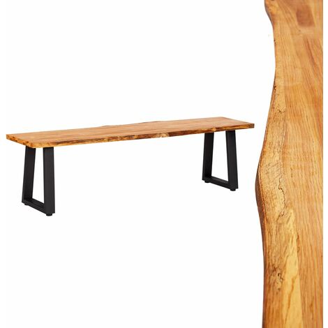 Banc Naturel Bois De Chene Massif 160 Cm