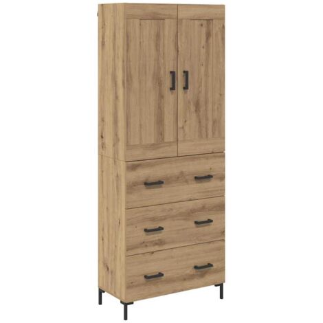 Haut Armoire 2 pcs Chêne artisanal Bois d'ingénierie vidaXL