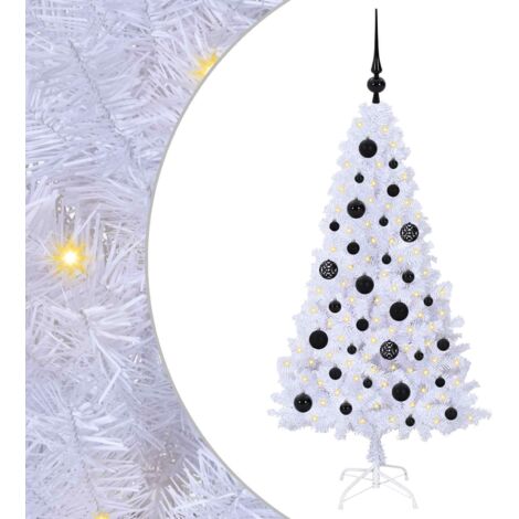 Sapin de Noël artificiel avec 150 LED Blanc 120 cm PVC et Acier vidaXL (1/5)
