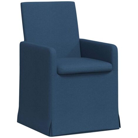 Chaises de salle à manger 2 pcs Bleu 57 x 67 x 95 cm tissu vidaXL (1/5)