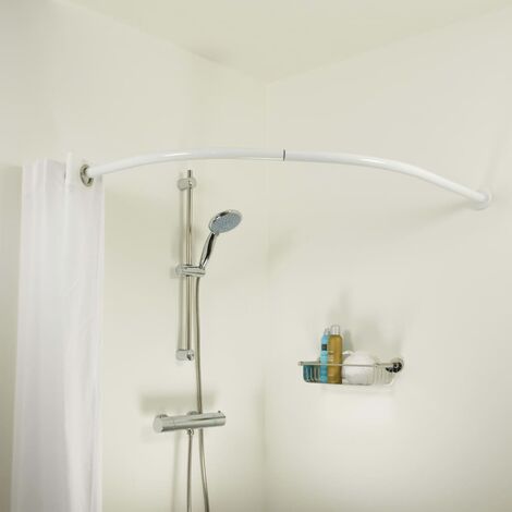Barre tringle rideau de douche sans perçage extensible 135 à 250 cm en  aluminium blanc - Orca Sénégal