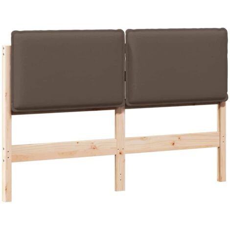 Tête de lit capitonnée Gris Naturel et Clair 160 cm Pin massif vidaXL (1/5)