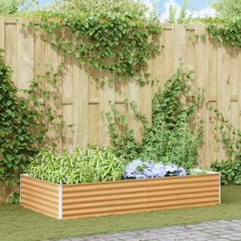 Jardinière surélevée 195 x 100 x 36 cm Acier galvanisé vidaXL
