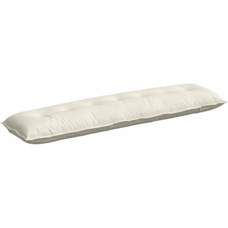 Coussin de Dos Crème 200 x 50 cm Tissu en velours côtelé vidaXL