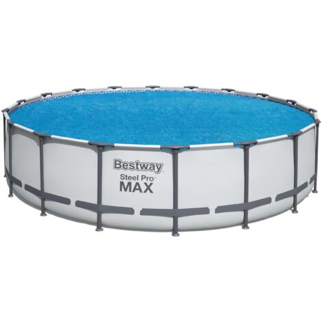 Bestway – Couverture solaire de piscine 549 cm – Protection contre débris et évaporation – Compatible avec piscines Steel Pro et Power Steel (1/10)