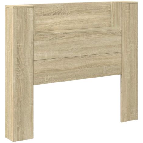 Cabinet de Tête de Lit avec LED Sonoma 120 x 16,5 x 103,5 cm vidaXL