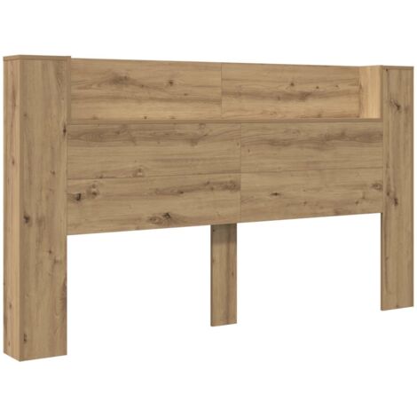 Cabinet de Tête de Lit avec LED Chêne artisan Bois d'ingénierie vidaXL