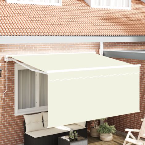 Auvent Rétractable Crème 300 x 200 cm Polyester et Aluminium vidaXL (1/5)