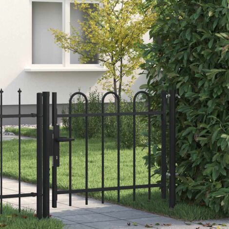 Portail de clôture simple BOXTEL avec arceau supérieur 100 x 75 cm vidaXL (1/5)