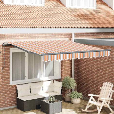 Auvent Rétractable Multicolore 300 x 250 cm Polyester et Acier vidaXL