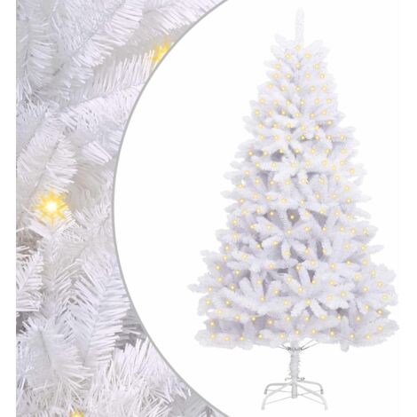 Sapin de Noël artificiel avec 300 LED Blanc 180 cm PVC et métal vidaXL (1/5)
